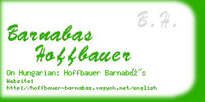 barnabas hoffbauer business card